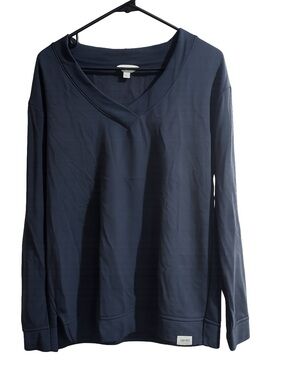 Orvis Navy V-Neck Long Sleeve Pullover